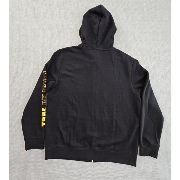 True Religion Full Zip Hoodie Men's XL NWT Black Long Sleeve Gold Sleeve - Picture 7 of 15